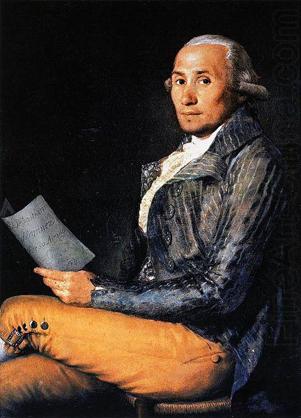 Francisco de Goya Portrait of Sebastian Martinez china oil painting image